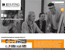 Tablet Screenshot of kolping-weiterbildung.de